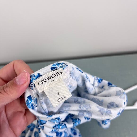Crewcuts Blue Floral Tie Front T-Shirt S 6-7 - Picture 4 of 5